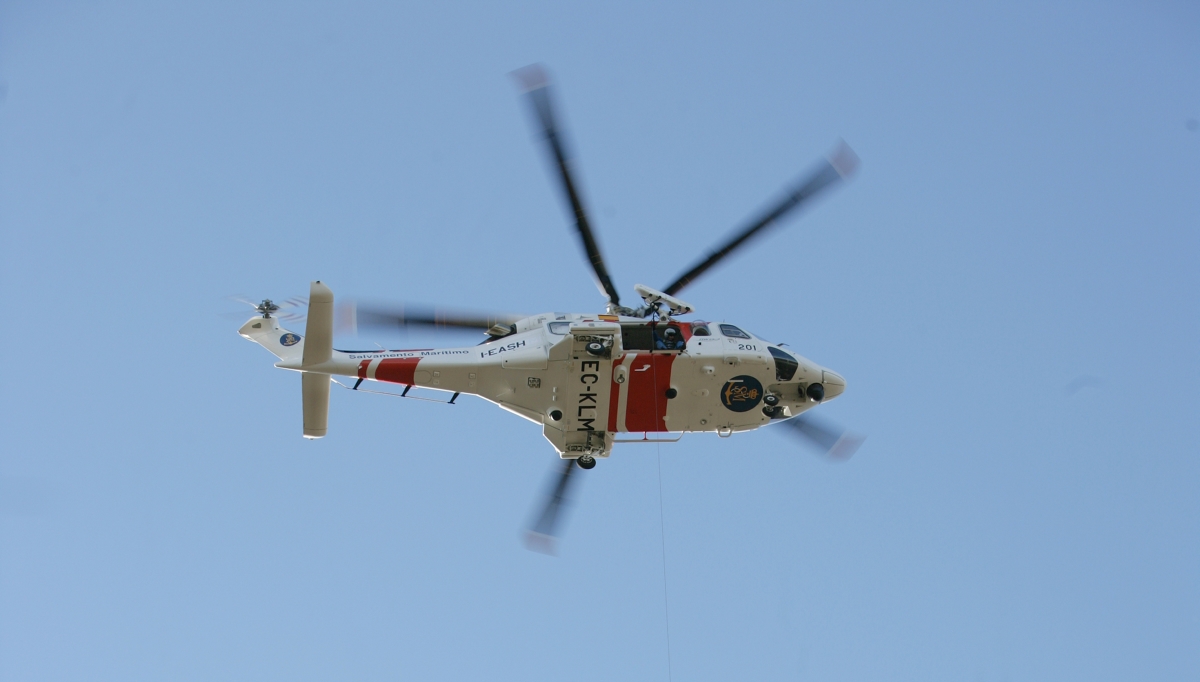 Helicóptero visto desde abajo