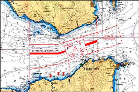 mapa de estrecho de Gibraltar