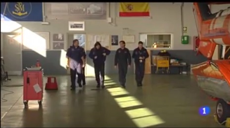 Tripulación del Helimer 401 en la base