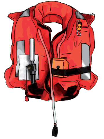 ilustración de chaleco salvavidas