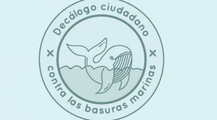 imagen con el texto Decálogo Ciudadano contra las basuras marinas