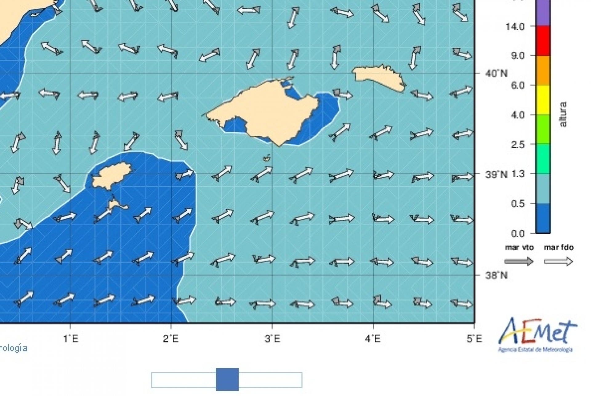 mapa vientos Baleares