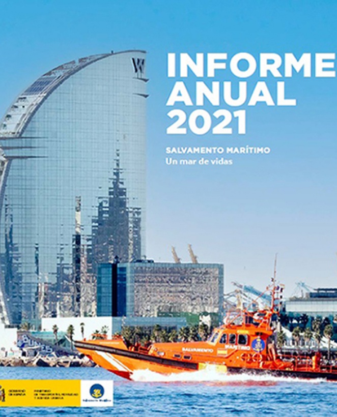 Portada del Informe Anual de Salvamento Marítimo 2021
