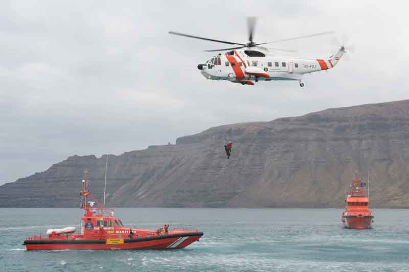 Helimer y dos unidades marítimas de Salvamento Marítimo