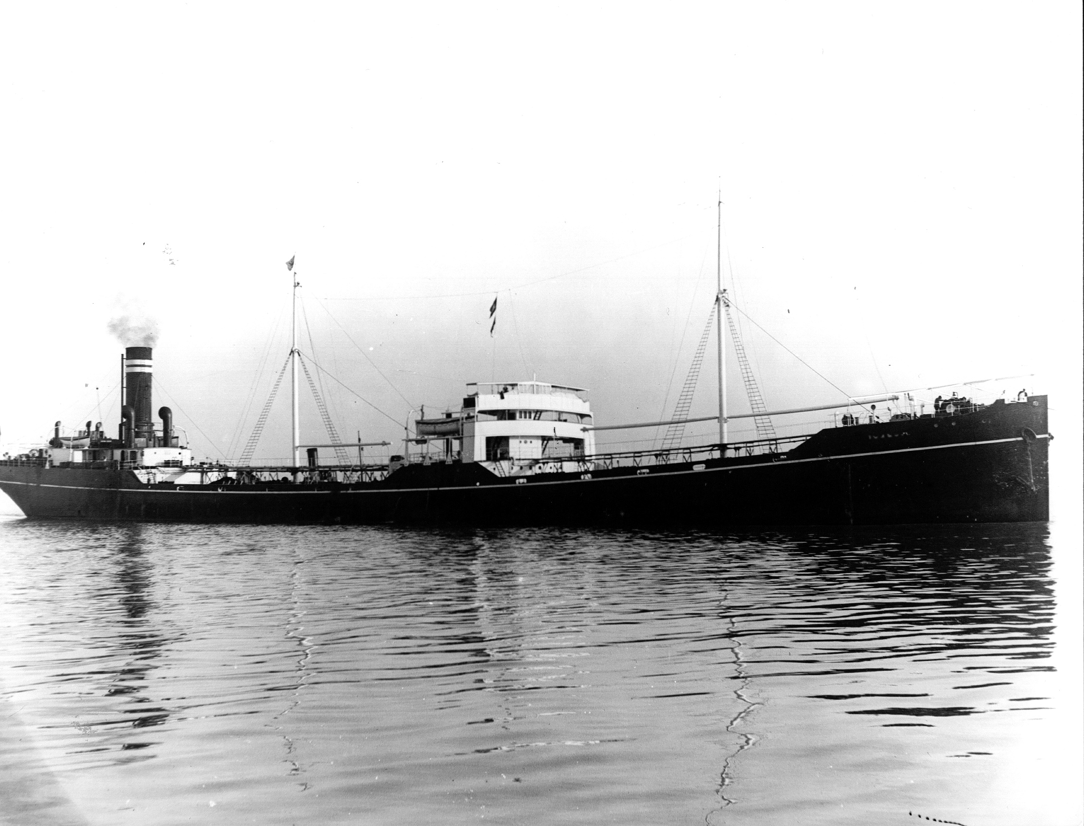 Imagen en blanco y negro del buque Woodford